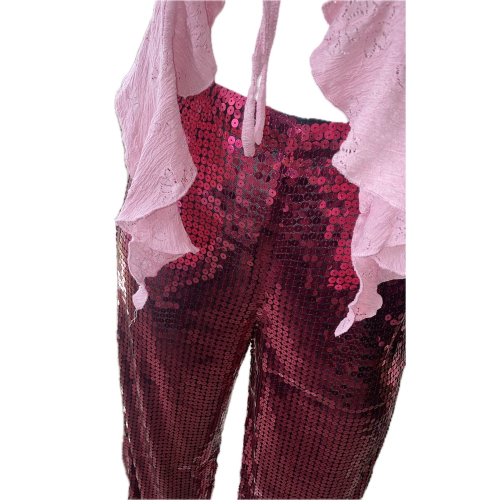 Pink sequin pants - Picture 4 of 5